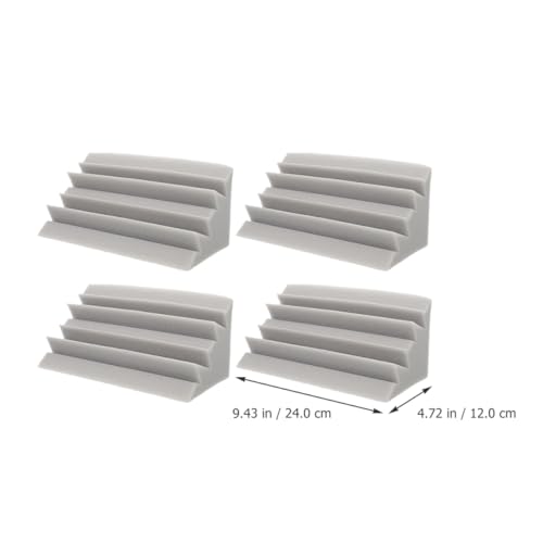 4 piezas Paneles de espuma absorbente de sonido y trampas de graves de baja frecuencia miniatura 6