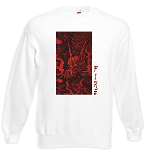 Dragon japonais II sweat-shirt Urban Backwoods noir en coton pour homme