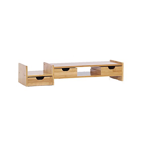 Preisvergleich Produktbild Schreibtische HAIZHEN Computer Monitor Stand Desktop Aufbewahrungsbox Feuchtigkeitsdichten Tastatur Bücher Laptop Stand Klapptisch