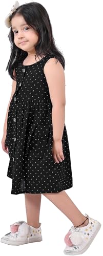 Image of CMMCHAAH Pure Cotton Printed Frock Dress for Girls| Kids Dress |2-12 Years Sizes | Knee Length Frock Dress