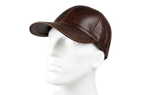 Image of Genuine Leather Unisex Baseball Cap