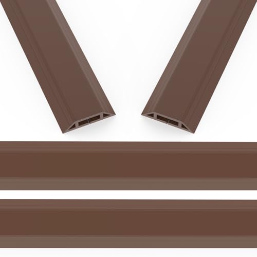 Image of Eapele 10 ft Floor Cord Cover Heavy Duty Cable Protector, Cord Covers for Wires on Floor, Floor Cable Cover Easy to Unroll Prevent Trip Hazard for Home Office or Outdoor Settings (Brown - 2pcs)