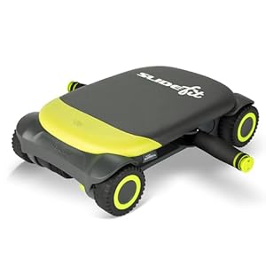 WONDER CORE Slide Fit, Ab Roller Board with 4 Wheels, Automatic Rebound Abdominal Wheel for Core Workout, Ab Exercise Equipment, Abdominal Exerciser, Heroboard Fitness Rolling Board with Knee Pad