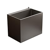 Schwarzes, Freistehendes Gewerbe-Ausgussbecken,Bodenmontiertes Ausgussbecken,Industriebecken,Geeignet For Balkone,Waschküchen,Industriebetriebe Und Restaurants(Black,50x45cm/19.7x17.7in)