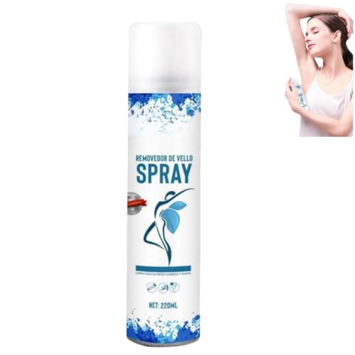 Spray depilatorio delicado, crema depilatoria no irritante, depilación delicada, spray depilatorio indoloro para mujeres, adecuado para piernas, axilas y brazos crema depilatoria hidratante