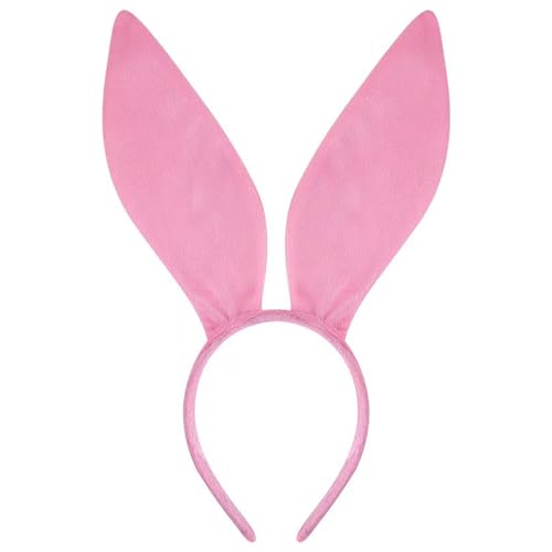 Diadema de maquillaje de conejos para cosplay, con orejas largas y dulces y pascuas, diademas de disfraces para fiestas de cumpleaños para niños y adultos