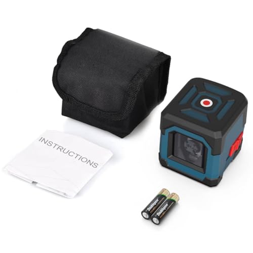 Laser Level Green,RockSeed Cross Line Laser Leveler Horizontal and Vertical Points Rotatable 360 Degree Self Levelling Spirit Levels Manual/Self-Leveling Mode IP54 Carrying Pouch,Battery Included