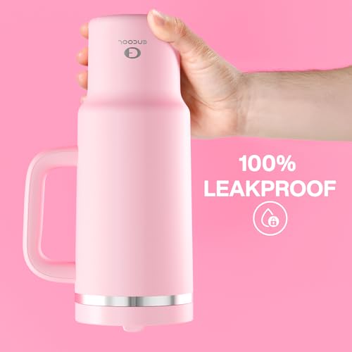 Image of 40 oz Tumbler with Handle and Straw: Stainless Steel Insulated Tumbler Keeps Cold for 24 Hours, Leakproof Travel Cup Fits in Cup Holder and BPA-Free, Cotton Candy