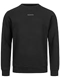 Indicode Herren Baxter Sweatshirt mit RIPP-Bündchen | Herren Sweater Pullover für Männer Black M