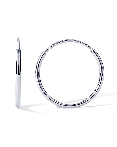 PAVOI 14K Gold Lightweight Infinity Sleeper Hoops - Thin Endless Infinity Huggie Hoop Earrings for Women - 14K Solid & Gold Plated Earrings - View Video for Easy Wearing Guide