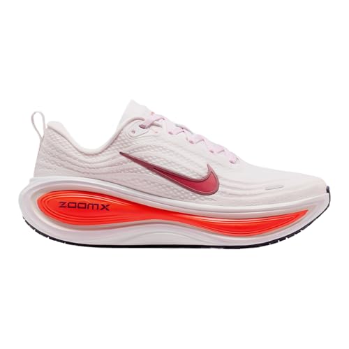 Image of Nike Vomero Plus Womens Running Shoes (Pearl Pink/Team Crimson), Pearl Pink/Team Crimson, 8