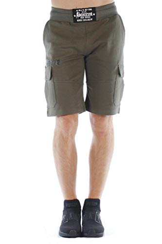 BOXEUR DES RUES - Cargo Short Sweatpants with 3D Detail Print, Man