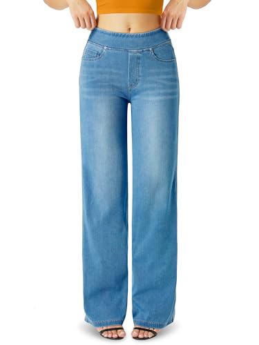 Wide Leg Jeans Woman，High Waisted Straight Leg Jeans Baggy Loose Boyfried Denim Pants