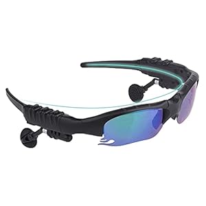 Smart Bluetooth Sunglasses Discolored Lenses Easy to Make Phone Calls and Listen to Music Equipped with a Pair of Black…