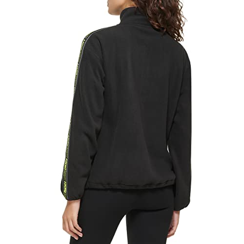 DKNY Women's Sport Flip Logo Tape Quarter Zip Jacket4