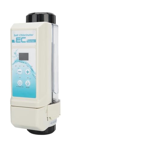Salt Chlorine Generator for Pools &amp; SPAs - LED Control Panel, Salinity Display, 8g-20g/h Output, Easy to Use Chlorinator for Safe &amp; Clean Swimming Experience