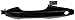 Dorman 81486 Front Driver Side Exterior Door Handle Compatible with Select Honda Models, Smooth Black