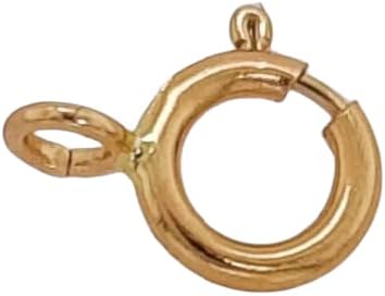 4.5MM 14K Solid Yellow Gold Spring Ring Clasp Open Ring Made in Italy by CRAFT WIRE - Image 5