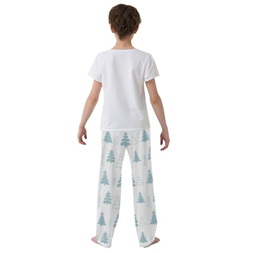 Boys' Pants Christmas Trees Forest Long Bottoms Jogger Pants Elastic Waist Trousers with Pockets S-XL3