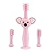 Vicloon Brosse à Dent pour bébé,Brosse à Dents Bébé,Souple en Silicone avec Approuvé par la FDA sans BPA,Brosse à dents pour l'Apprentissage Dentaire pour les bébés de 6 mois-3 ans(Koala rose)