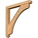 Ekena Millwork BKT0604X44X44LEC03SWR Legacy Arts and Crafts Smooth Bracket w/Offset Brace, Western Red Cedar