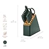 12-Piece-Stainless-Steel-Knife-Block-Set-with-Soft-Grip-Handles-Kitchen-Cutlery-Set-with-Wood-Block-Thyme-Green 12-Piece Stainless Steel Knife Block Set with Soft Grip Handles Kitchen Cutlery Set with Wood Block (Thyme Green)