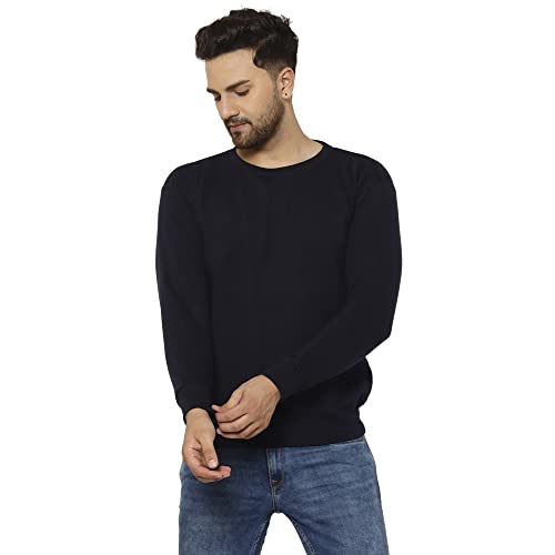 Image of Mack Jonney Fleece Round Neck Sweatshirt for Men (Pack of 2)-SW RN NVY Sky 02-P
