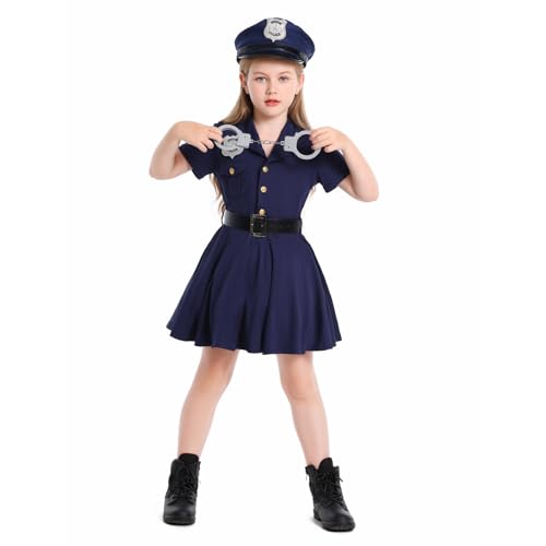 Disfraz de policía para niñas 10-12 años miniatura 3