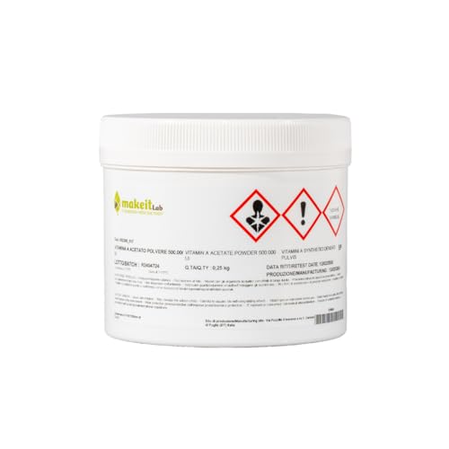 Make it Lab - Vitamina A - Acetato Polvere 500.000 UI (Retinil Acetato) (250 gr)