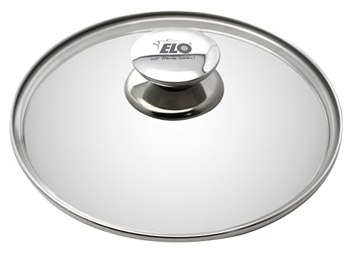 ELO 73017 Glasdeckel Galant 16 cm, aus Glas mit Edelstahlknopf - universell einsetzbar, Silberfarben