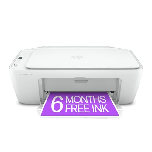 HP DeskJet 2734e Wireless Color All-in-One Printer with 6 months of Instant Ink included (26K72A), White (Packaging May Vary)