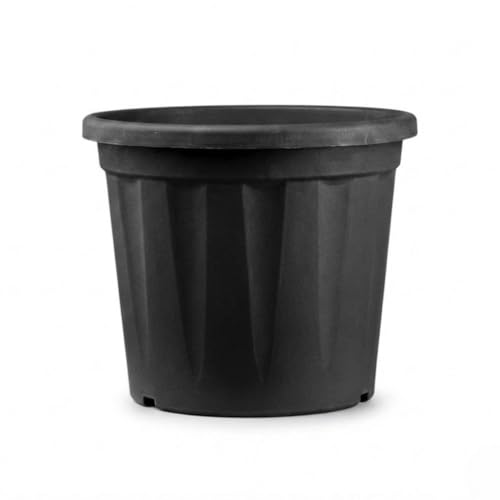 Image of 14 Inch Heavy Duty Plastic Planter | Grower Pot /Garden Pot for Home & Garden (Black) (Pack of 2)