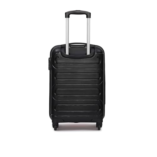 Image of Yayavar Tokyo Textured ABS Hard-Sided Suitcase Bag - 35L| Dual Color Trolley with 4 Spinner Wheels, Number Lock, Water Resistant | Luggage Bag for Travel (Red & Black, 56cm, Small)
