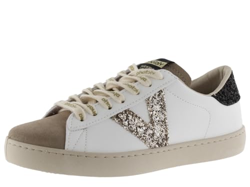 victoria Basket Berlín Efecto Piel & Piezas Glitter & Puntera Serraje 1126228 para Mujer Negro 39