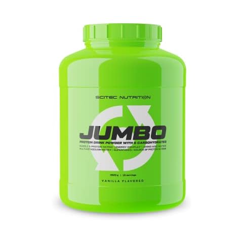 Scitec Nutrition Jumbo Eiweiß Getränkepulver mit Kohlenhydraten, Kreatin, L-Arginin, Betain, BioPerine®, MCT Ölpulver Cover