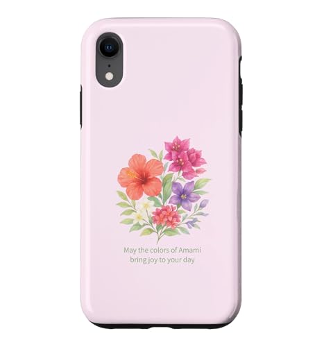 �����̐F�ʂ�Z���{�^�j�J�� �u�[�P �EAmami Island Botanical Floral Bouquet �X�}�z�P�[�X iPhone XR �p