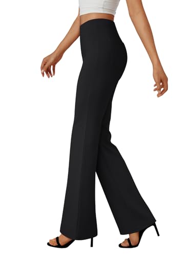 LILLUSORY Women Dress Pants Business Casual Stretchy Work Trousers with Pockets Dressy Fall Slacks Bootcut Flare Legging