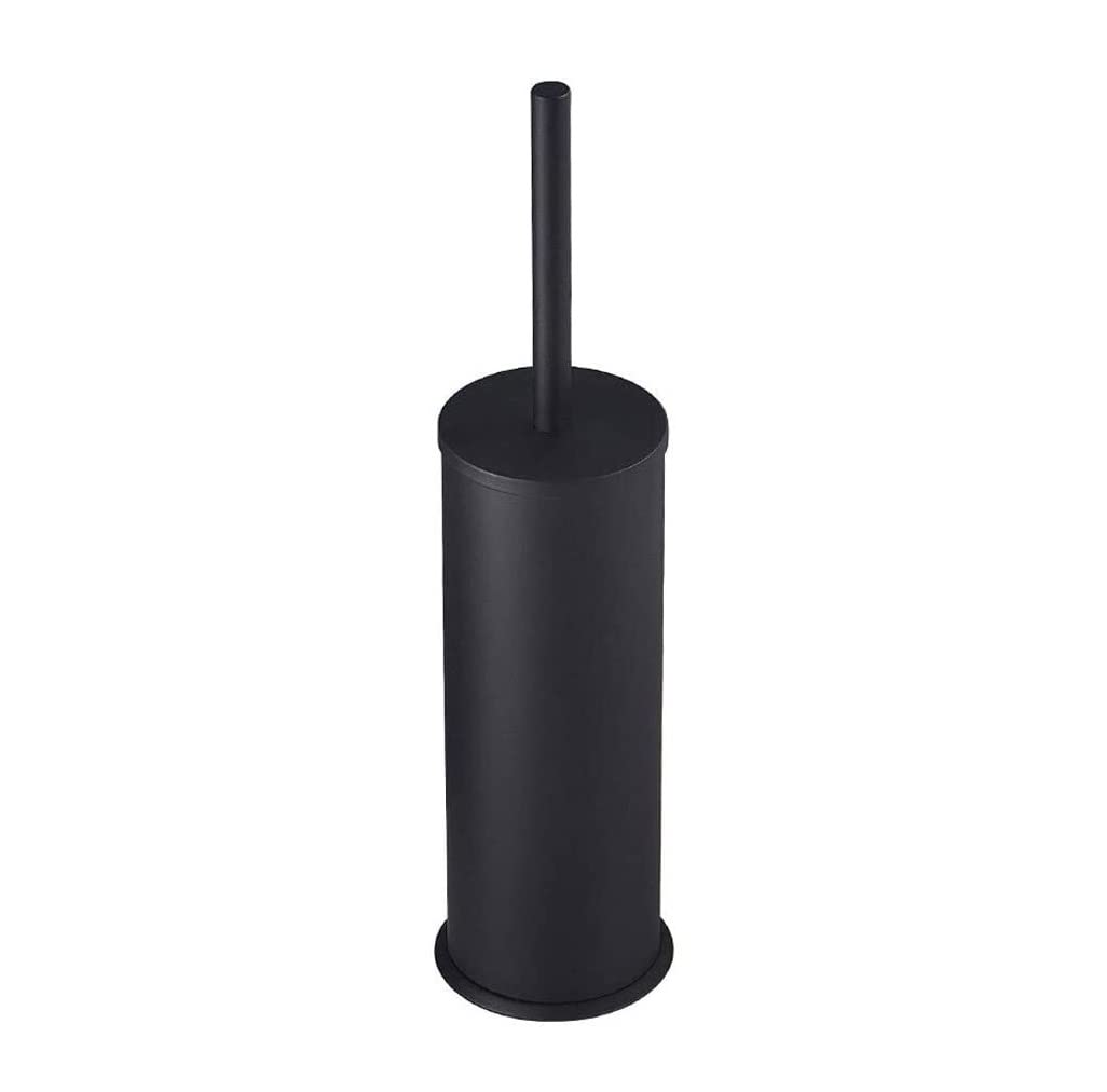 Toilet Cleaner Brush Toilet Brushes and Holders Stainless Steel Handle Toilet Brush Set Bathroom WC Full Closed Toilet Brush Loo Brush Brush for Bathroom(Black) (Black)
