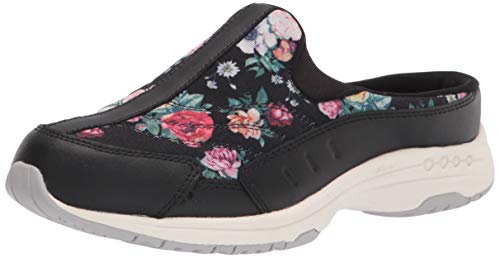 Easy Spirit Womens Traveltime479 Mule Black Floral 001 8 M US