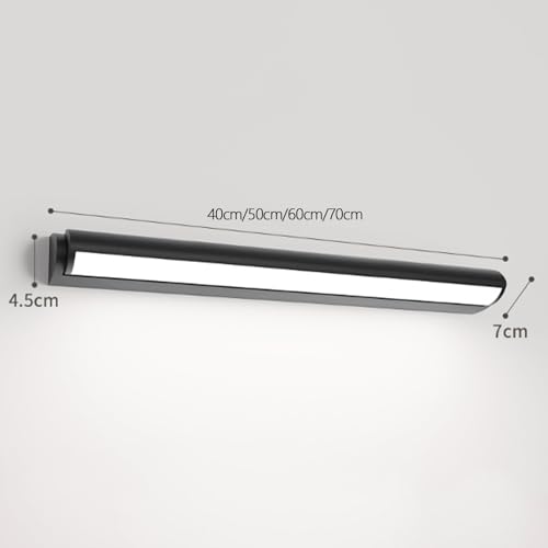 Lámpara de pared para baño interior con diseño moderno rectangular y luz blanca de 40cm 6