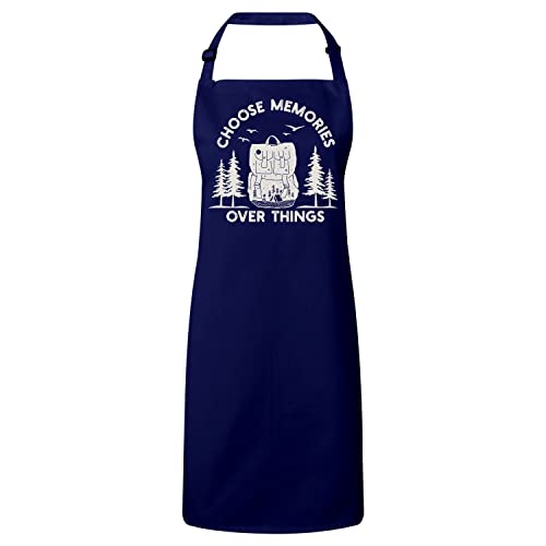 Tablier cuisine premium navy pour camping et backpacker nostalgique