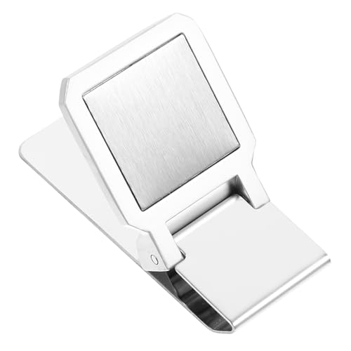 2 fermasoldi in acciaio in metallo pratici piccoli da ufficio in 6.00X3.00X1.00CM argento inox