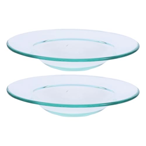 TOKIDNY Plato de Repuesto para Calentador de Cera 115 CM de Transparente Pack 2 Unidades Accesorio para Lámpara de Aromaterapia y Difusor de Aceites el Hogar