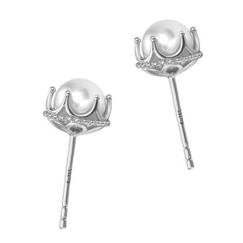 Boucles d'oreilles de mariage en or 18K couronne et larme hypoallergénique