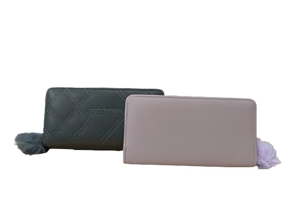 Image of Women's Wallet Combo Pack of 2 (Sky Blue & Peach) (Grey&Mauve)