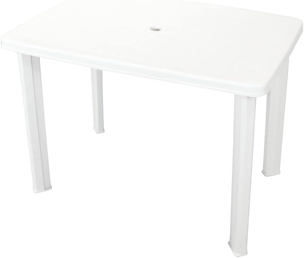 Makastle Rechteckiger Gartentisch aus Kunststoff, Garten Esstisch