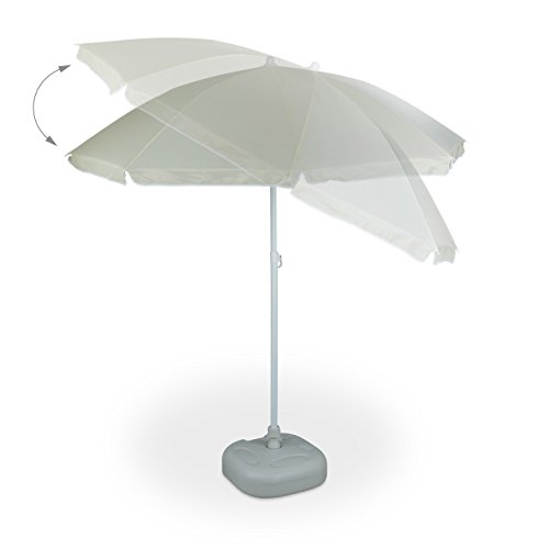 Sonnenschirm mit Ständer Relaxdays, Durchmesser 180 cm