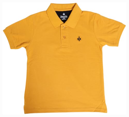 Image of Boys Cotton Polo T-Shirt Regular Fit Half Sleeve Plain Collar T-Shirt, Soft Breathable Casual Wear