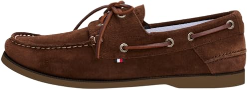 Tommy Hilfiger Herren Boat Schuhe Core aus Wildleder, Braun (Legacy Brown), 42