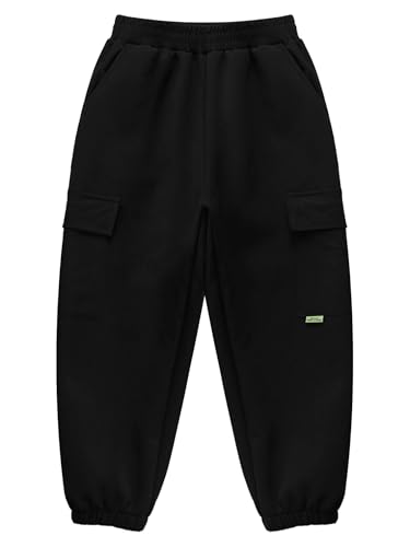 easyforever Kids Boys Girls Warm Fleece Lined Cargo Jogger Pants Outdoor Camping Hiking Sweatpants Dungarees Trousers3